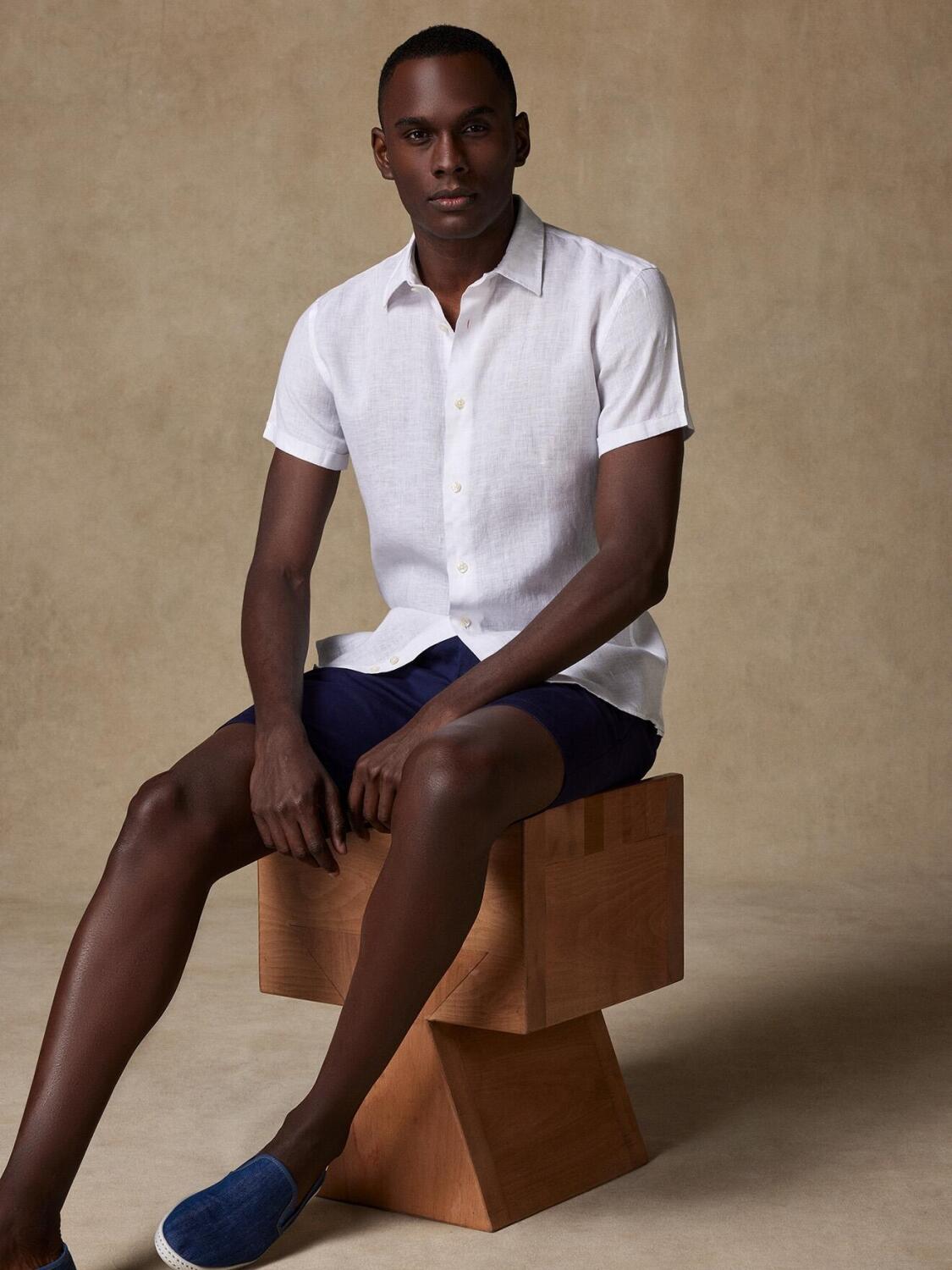 Camicia Cody in lino bianco