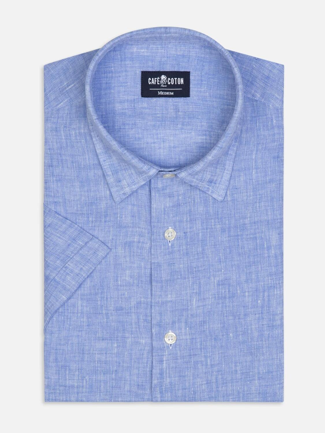 Camicia Cody in lino cielo