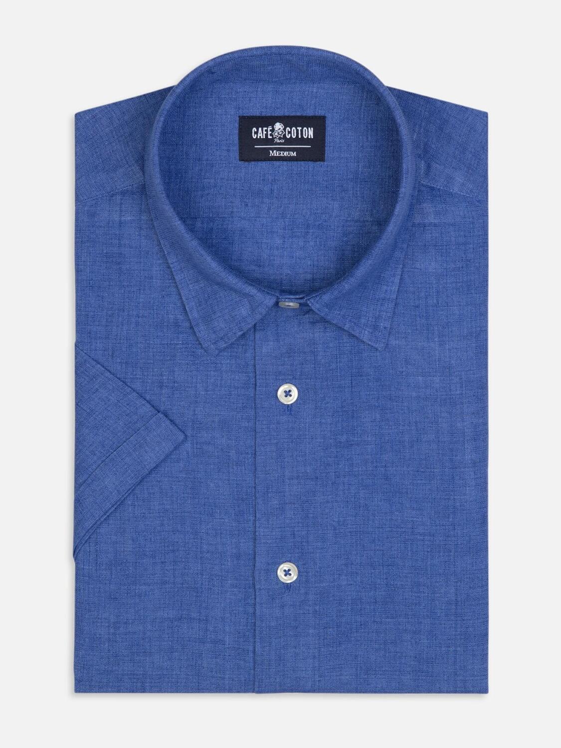 Camicia Cody in lino indaco