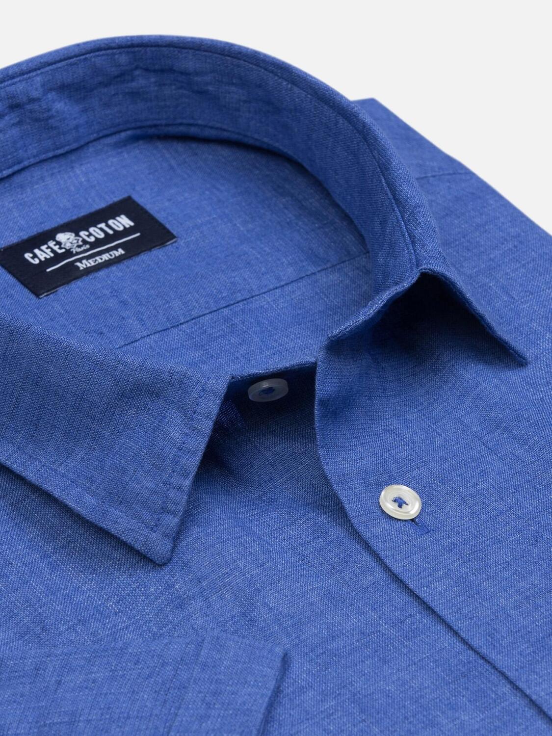 Camicia Cody in lino indaco