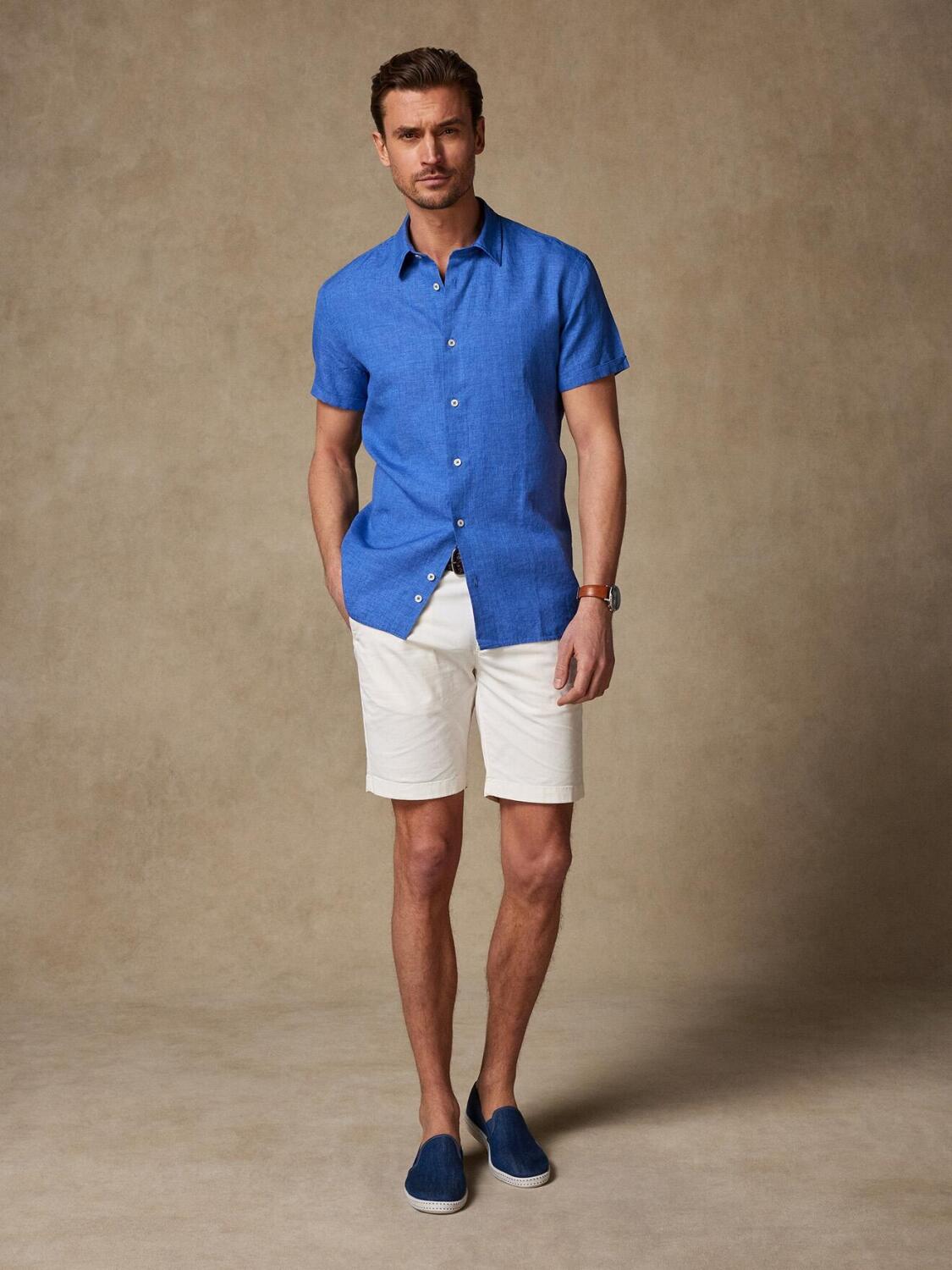 Camicia Cody in lino indaco