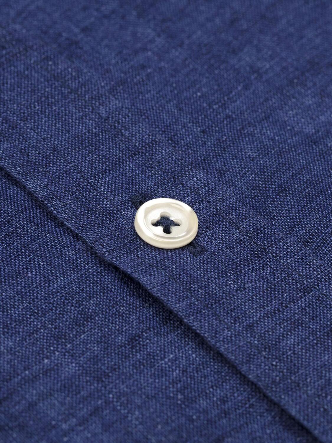 Camicia Cody in lino blu scuro