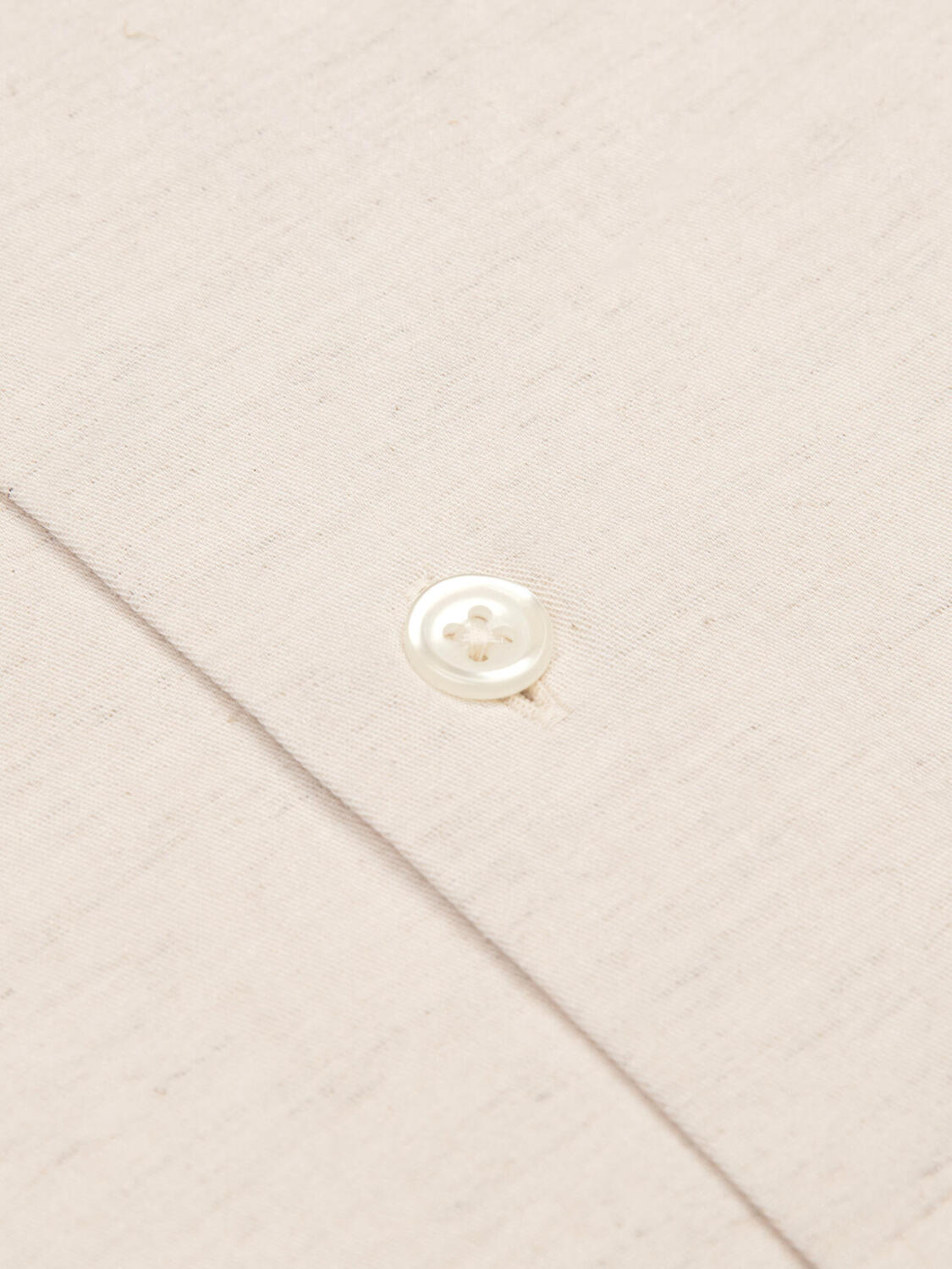 Camicia a maniche corte Nate in lino color sabbia