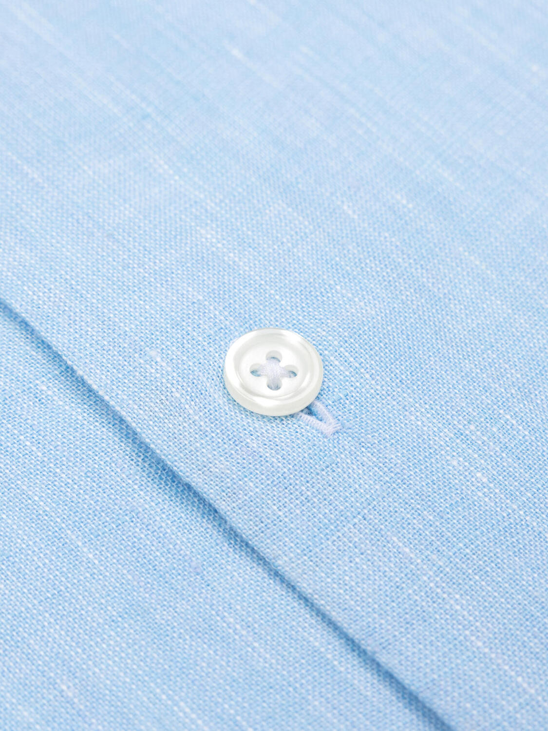 Olaf turquoise linen shortsleeves shirt