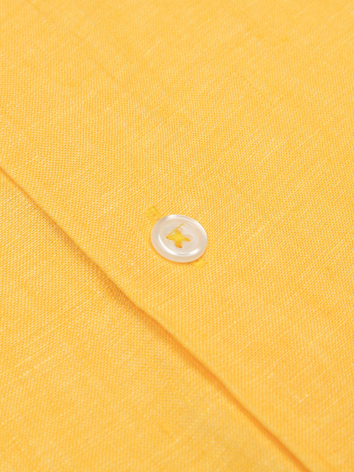 Olaf yellow linen short sleeves shirt