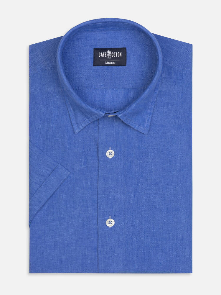 Olaf blauw linnen shirt