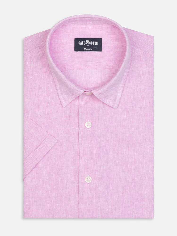 Olaf pink linen shortsleeves shirt