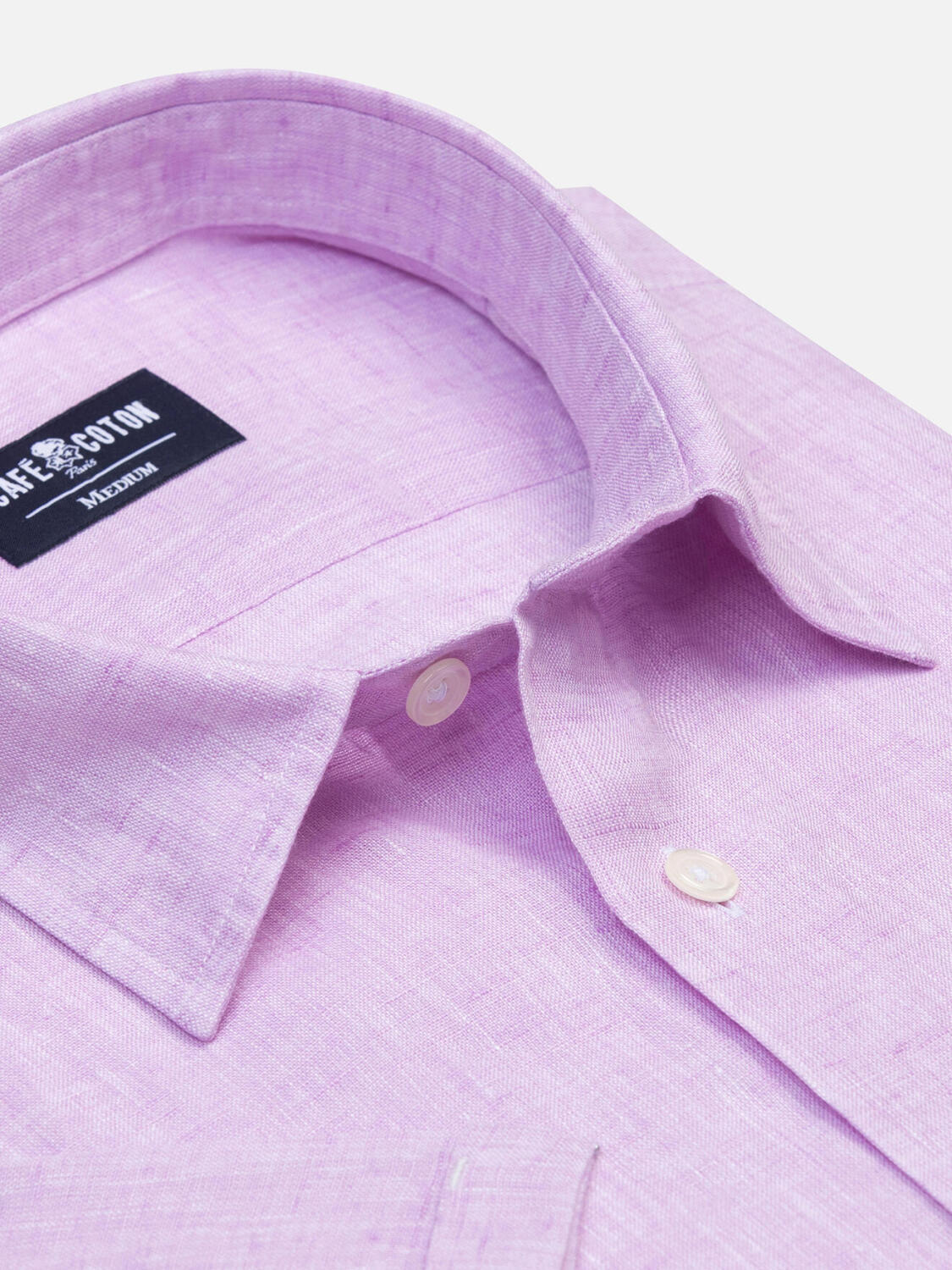 Camisa de manga corta Olaf de lino en rosa