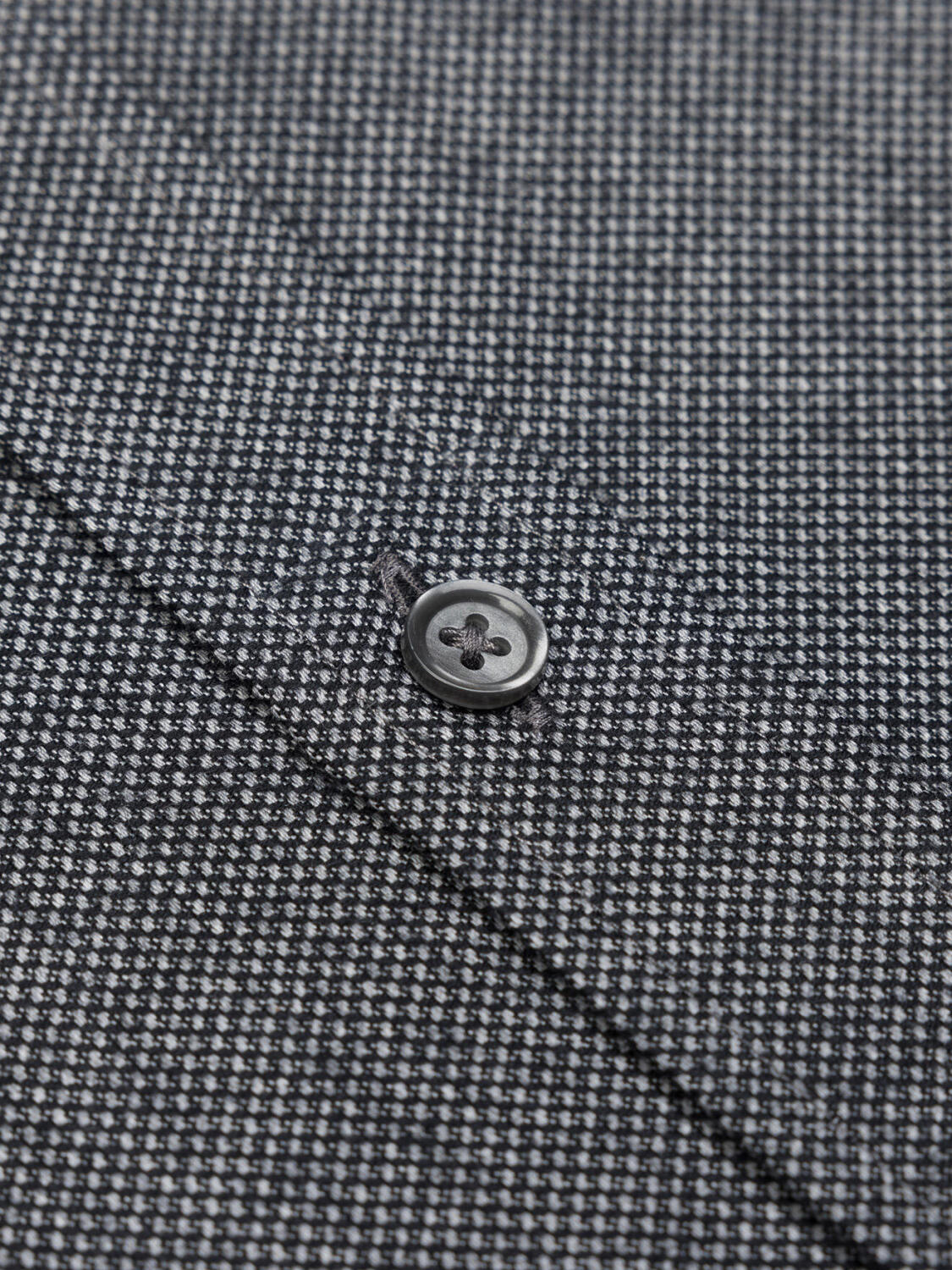 Chemise col mao Callum anthracite chiné