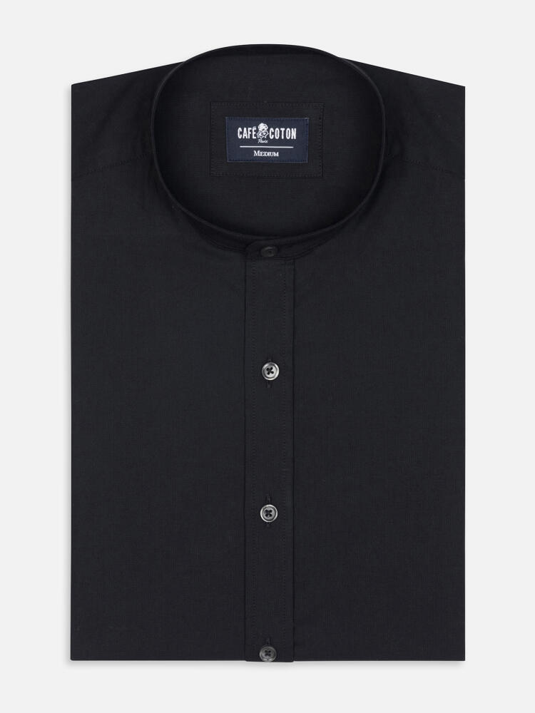 Chemise col mao Gleeson noire