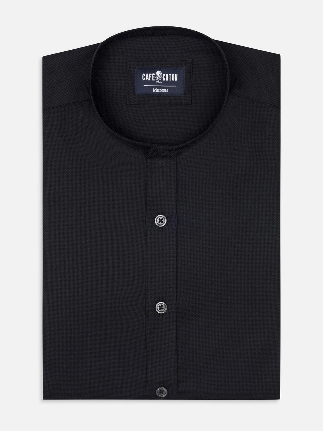 Leelan zwart structuurshirt