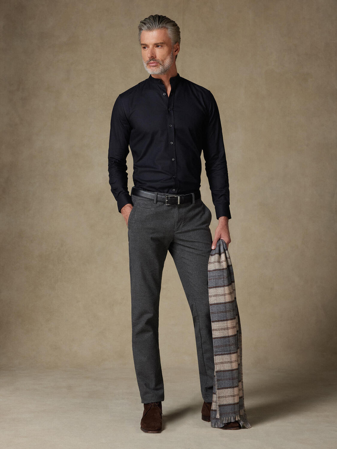 Leelan zwart structuurshirt