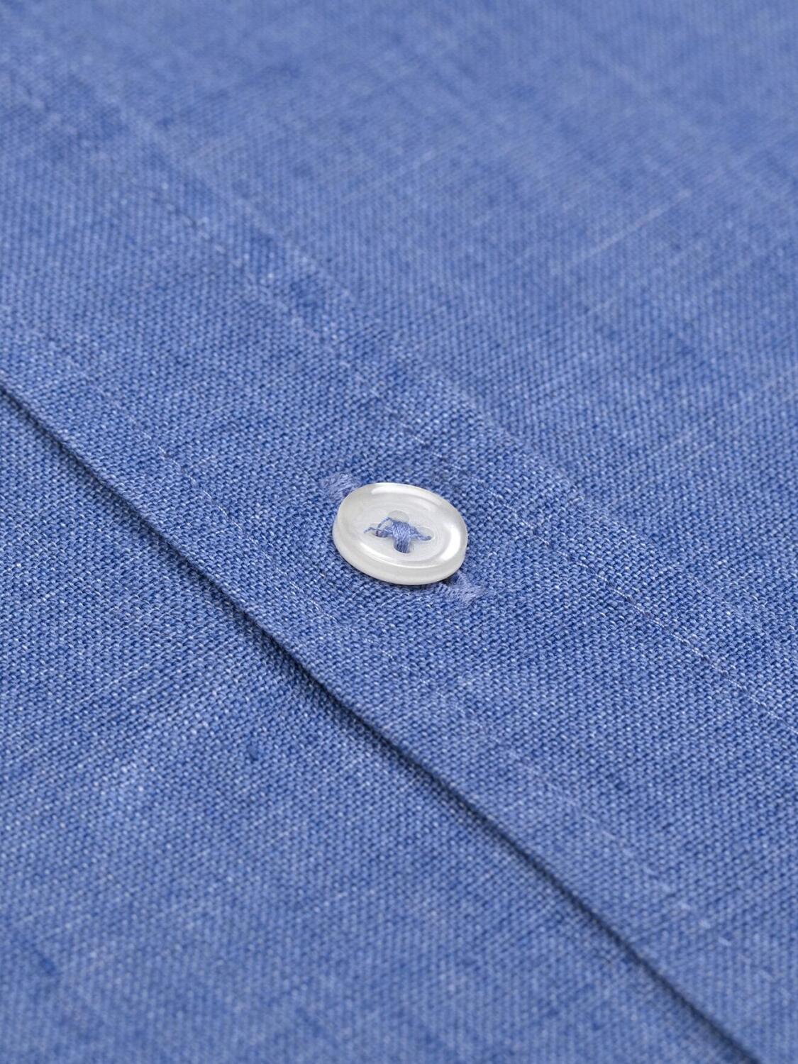 Camicia Liam in lino blu