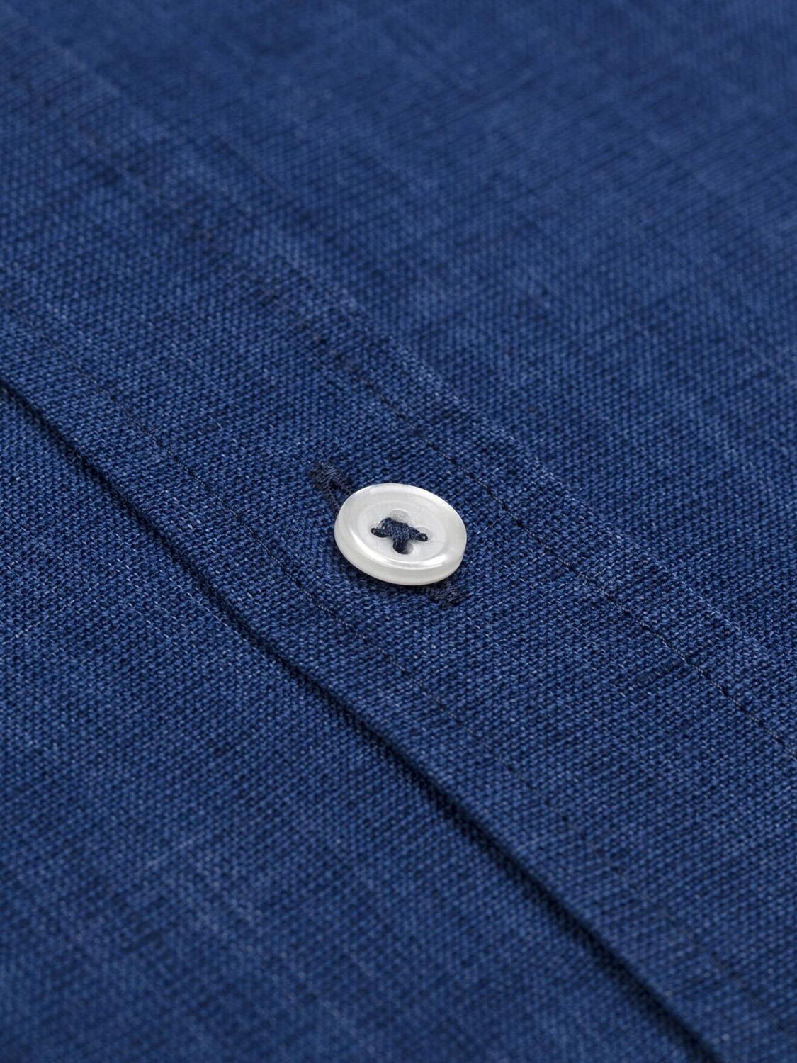 Camicia Liam in lino blu scuro