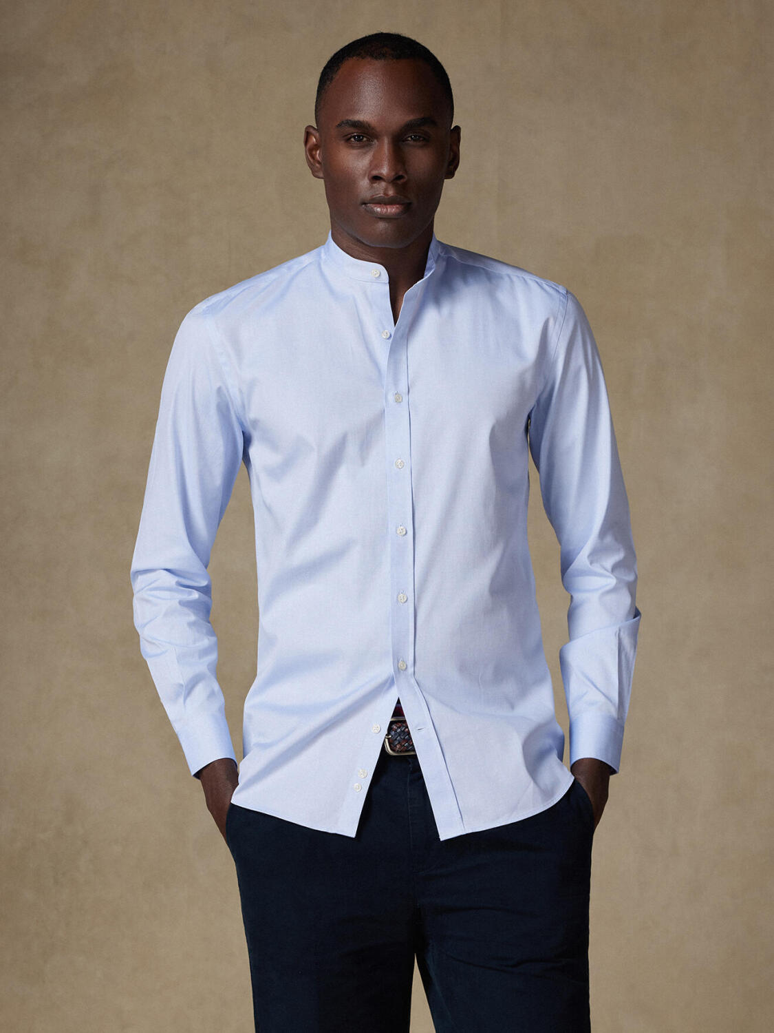 Chemise en pin point ciel