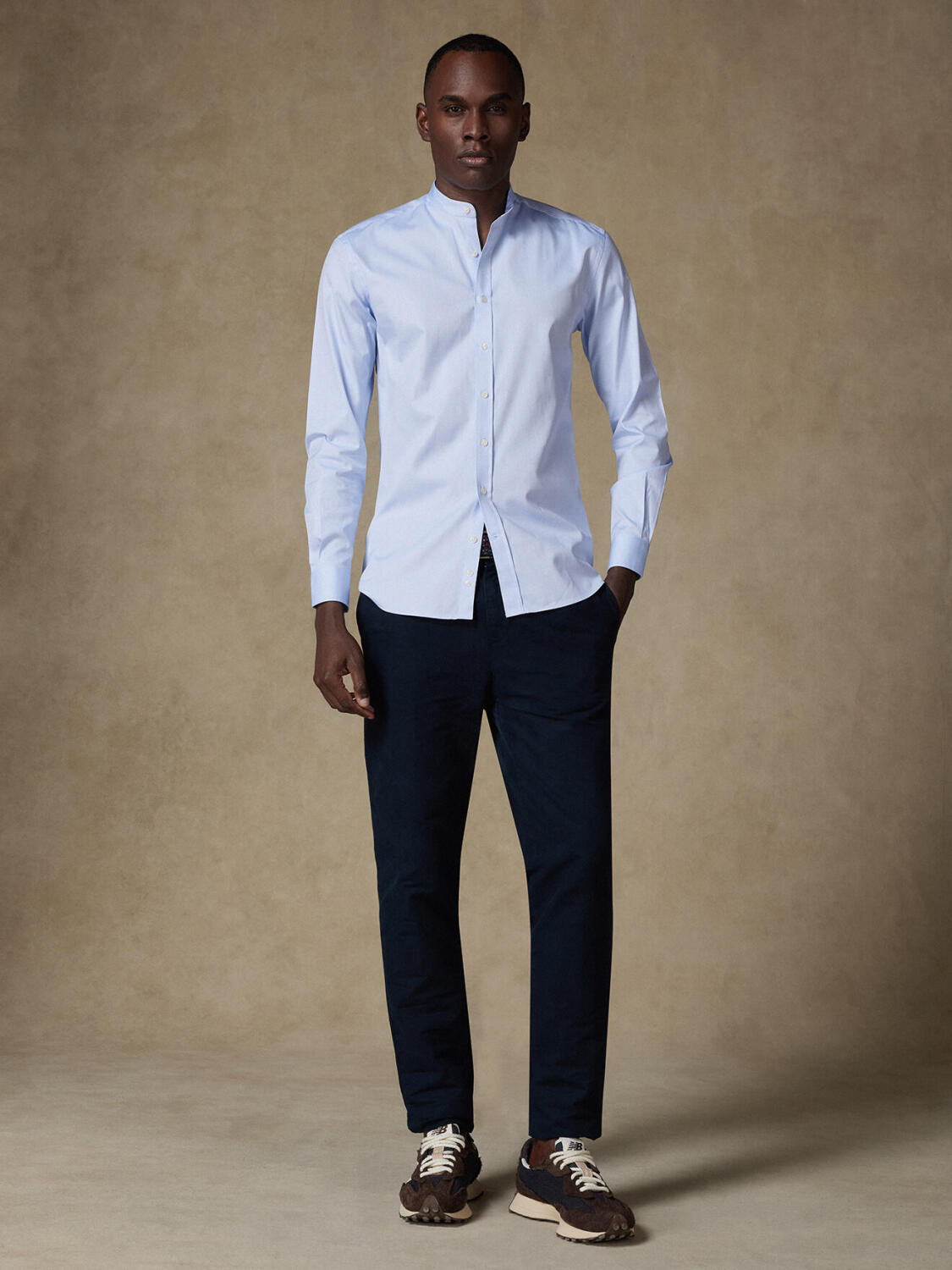 Chemise en pin point ciel