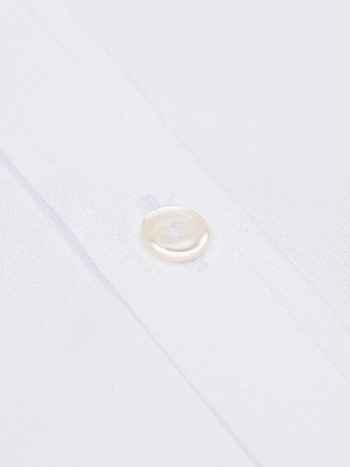 Camicia in popeline bianco - Collo Mao