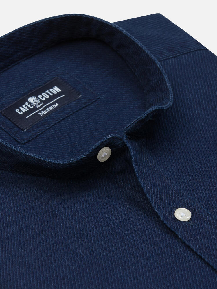 Alford slim fit shirt in indigo twill