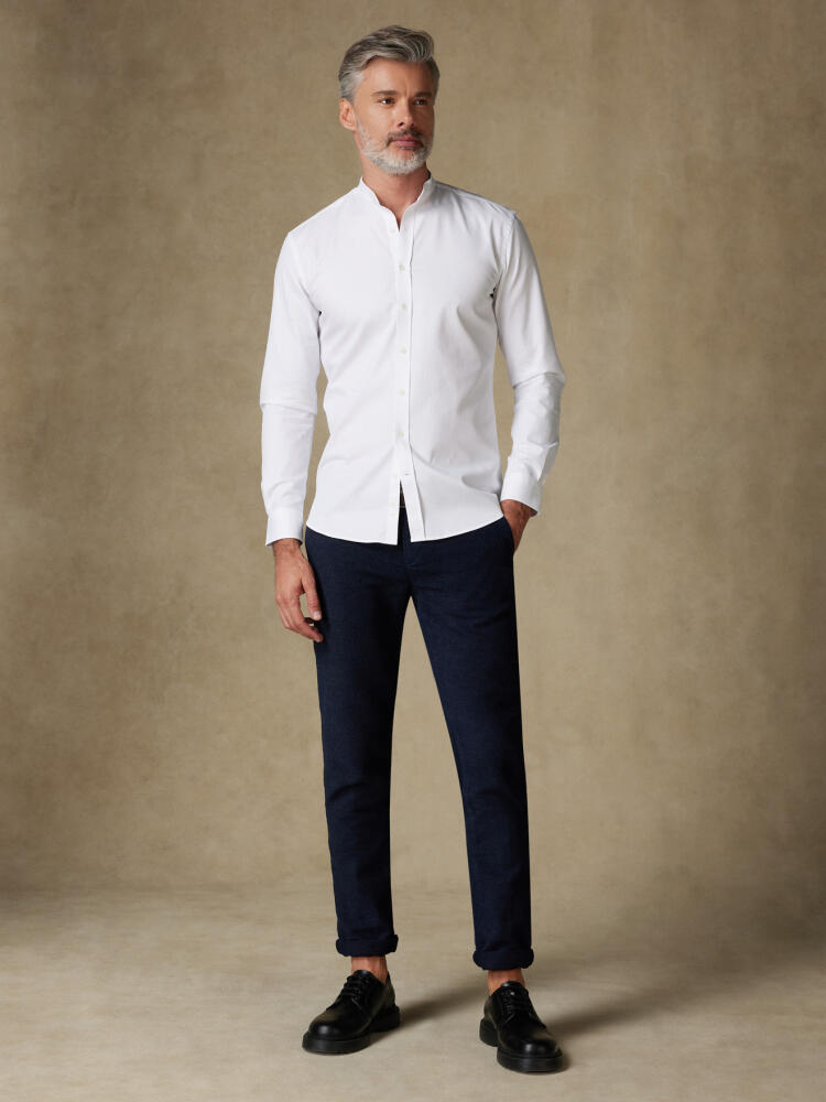 Bayers Camisa entallada de textura blanca