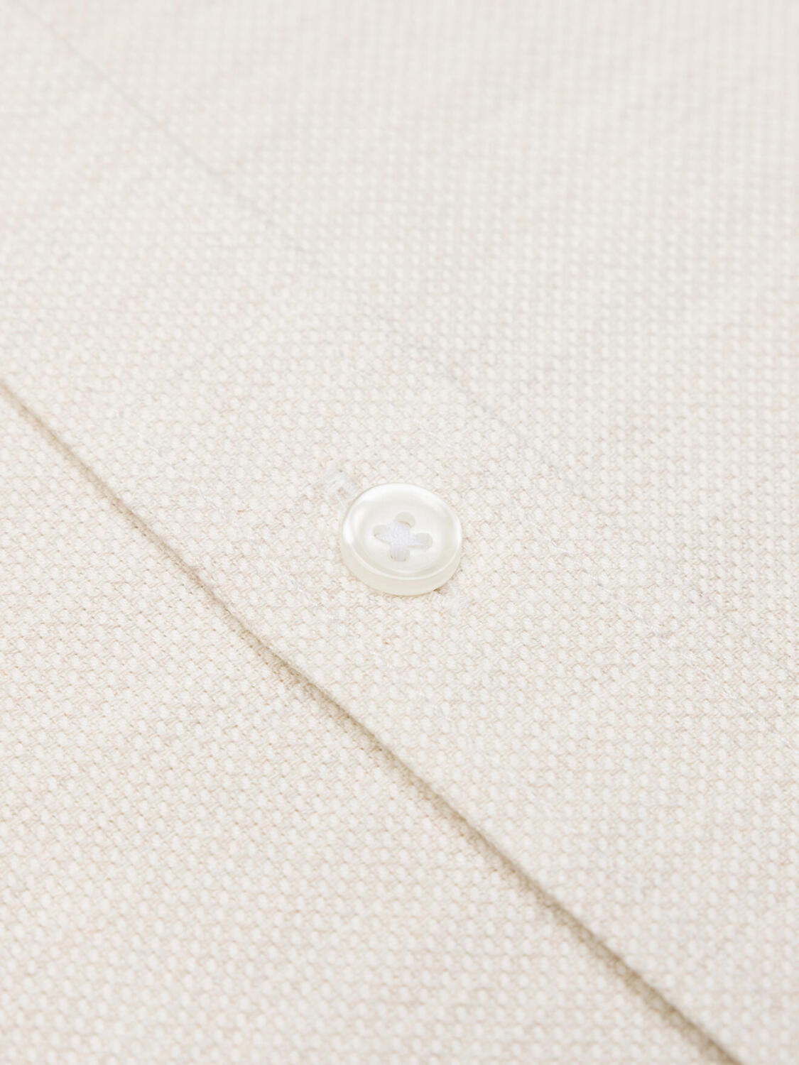 Chemise cintrée col mao Callum sable