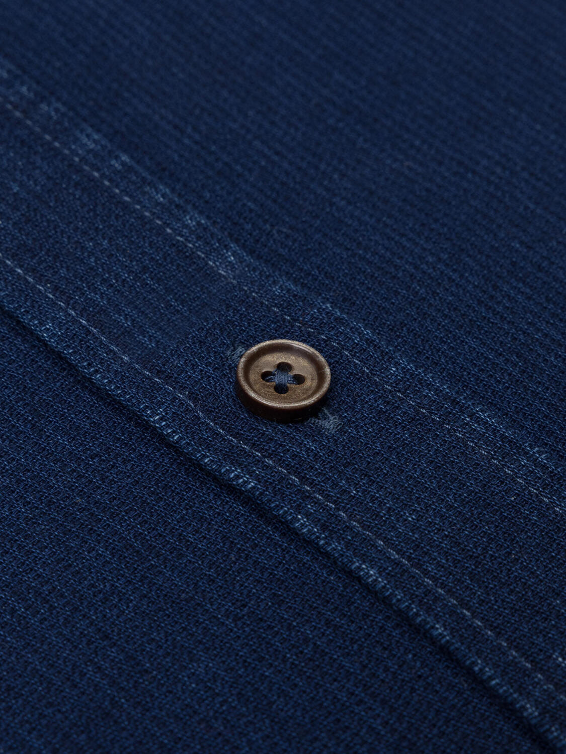 Camicia slim fit Cross in indigo