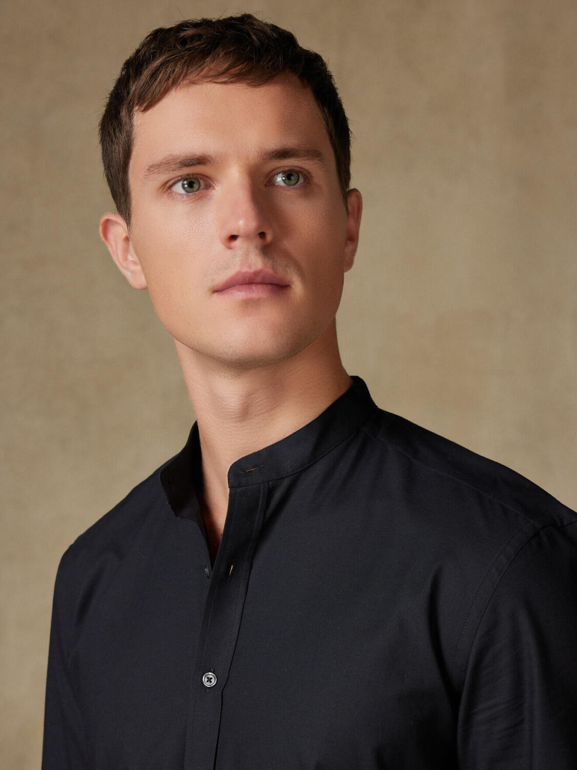 Camicia slim fit nera Gleeson