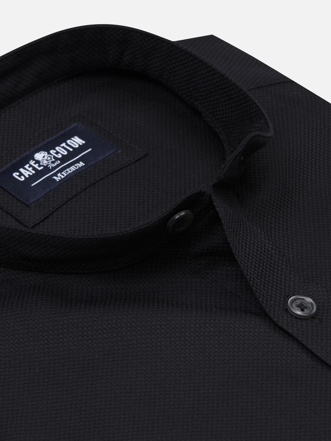 Leelan zwart structuurshirt