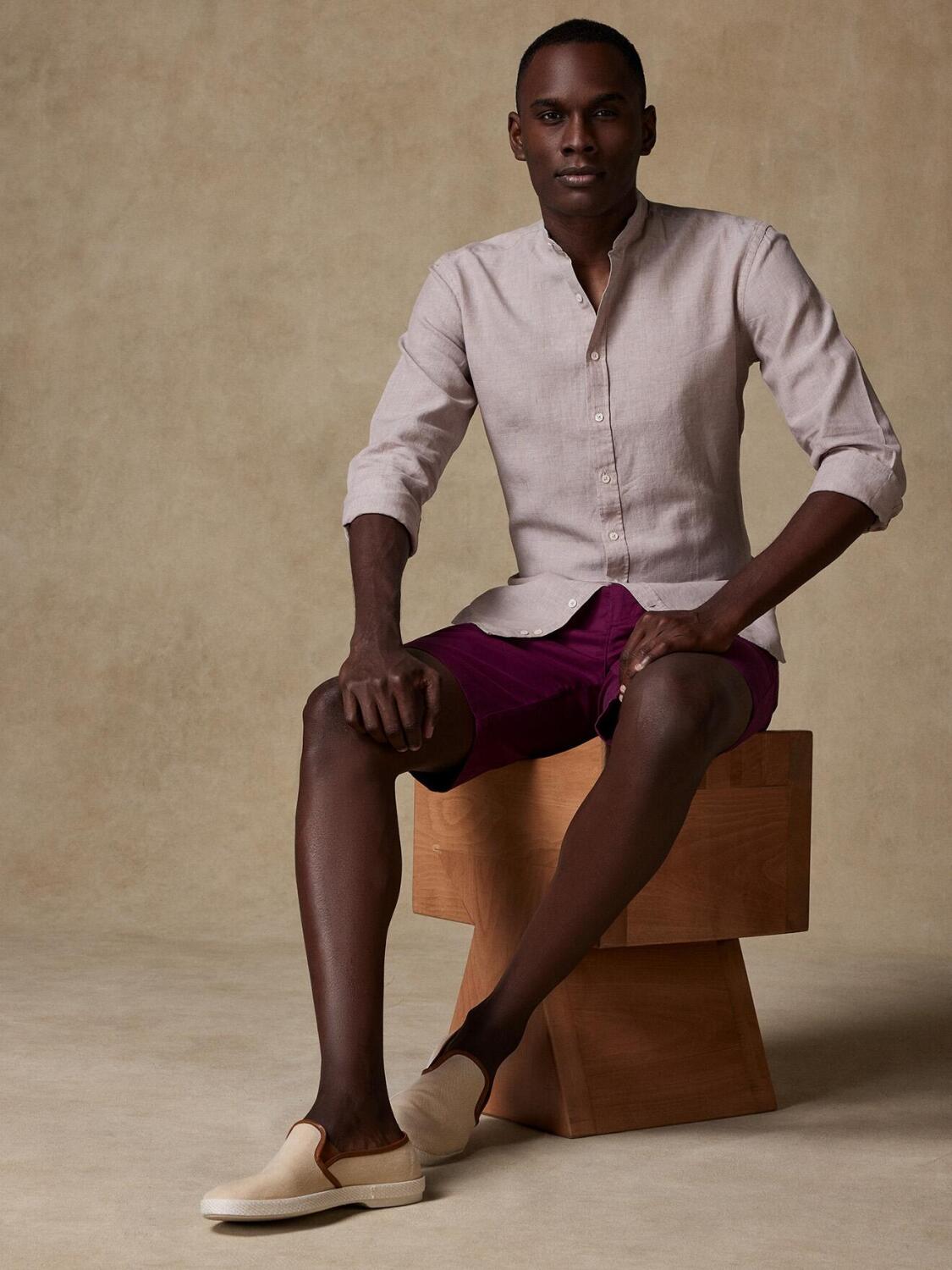 Camicia Liam in lino sabbia