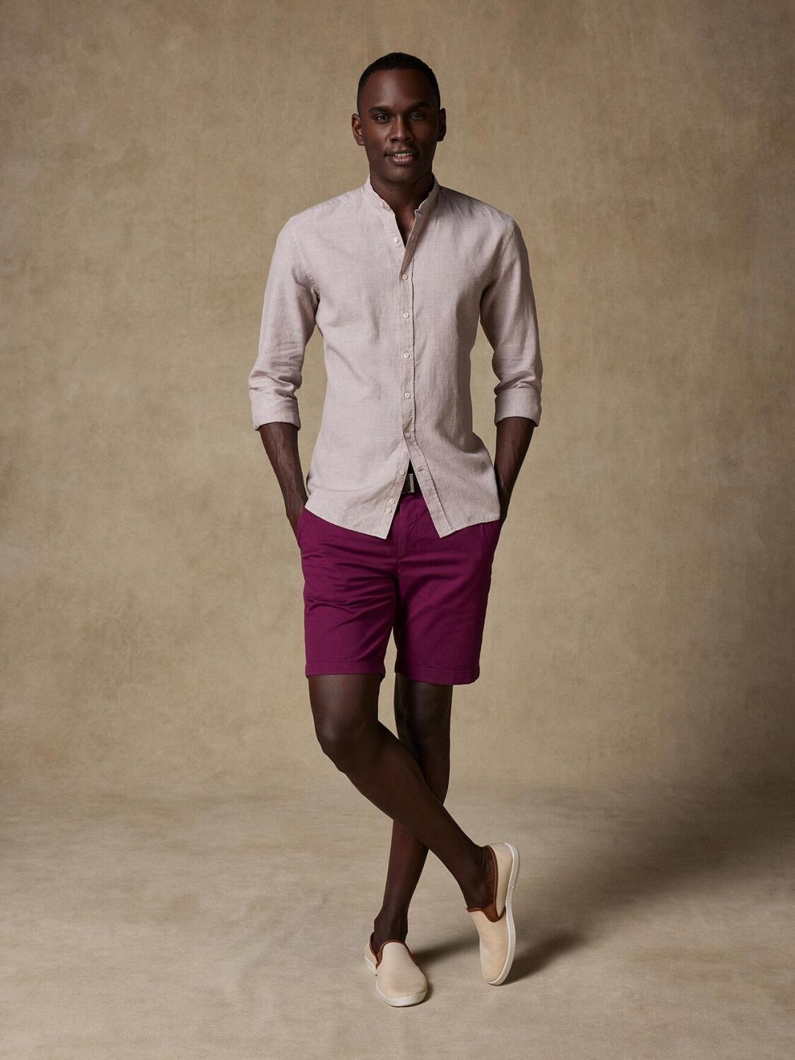 Camicia Liam in lino sabbia