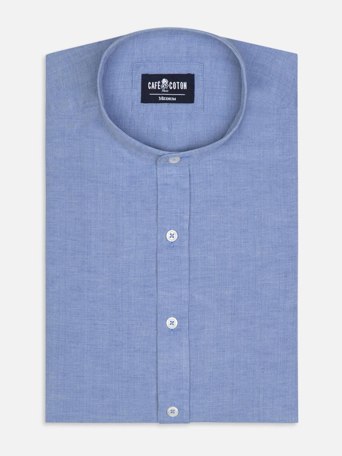 Camicia Liam in lino cielo