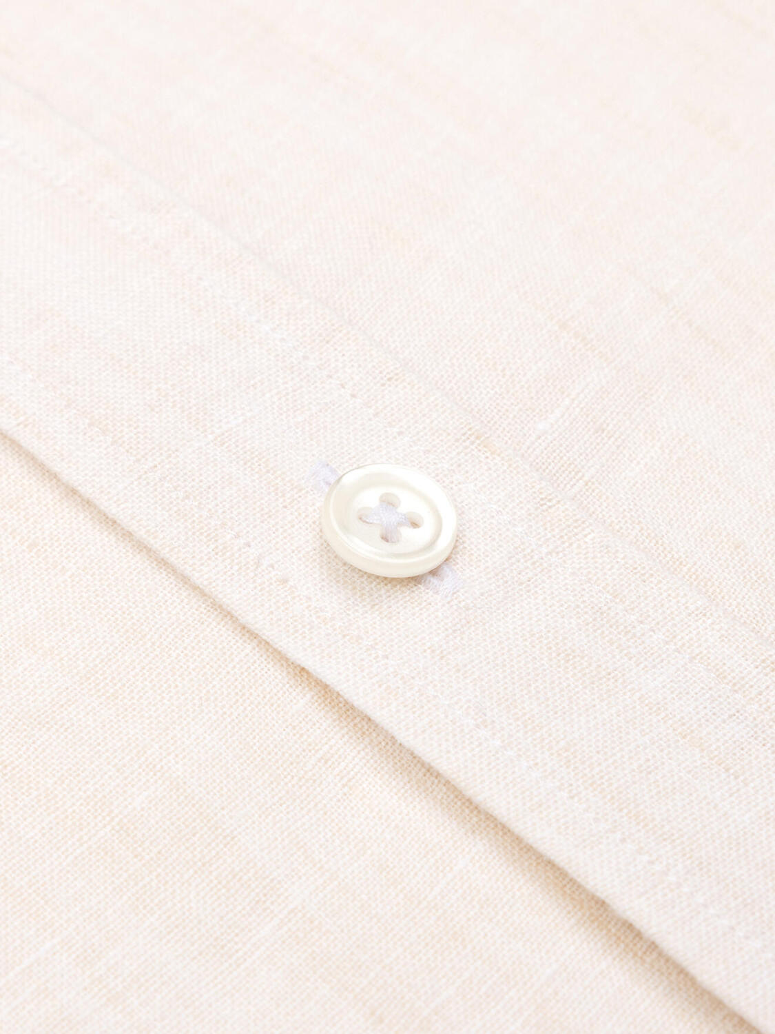 Olaf-Taillierthemd aus sandfarbenem Leinen