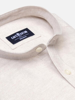 Storm off-white flannel slim fit shirt