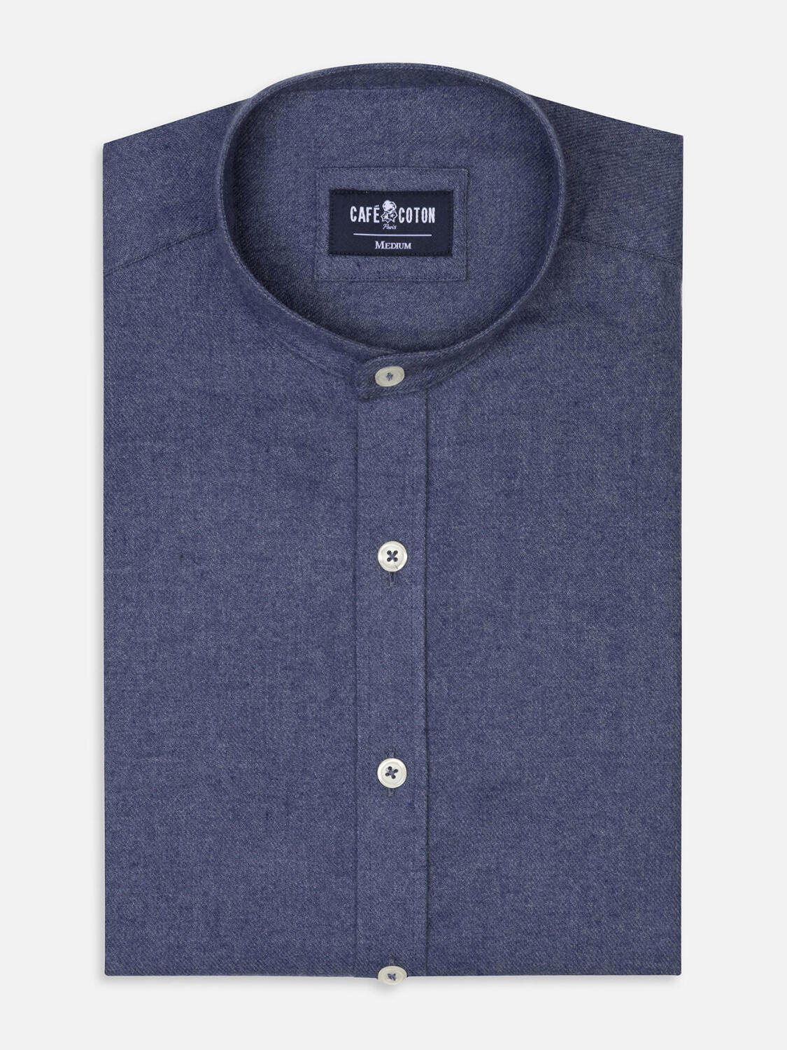 Camicia slim fit Storm in flanella blu