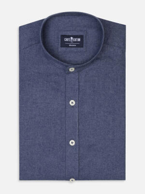 Storm blue flannel slim fit shirt
