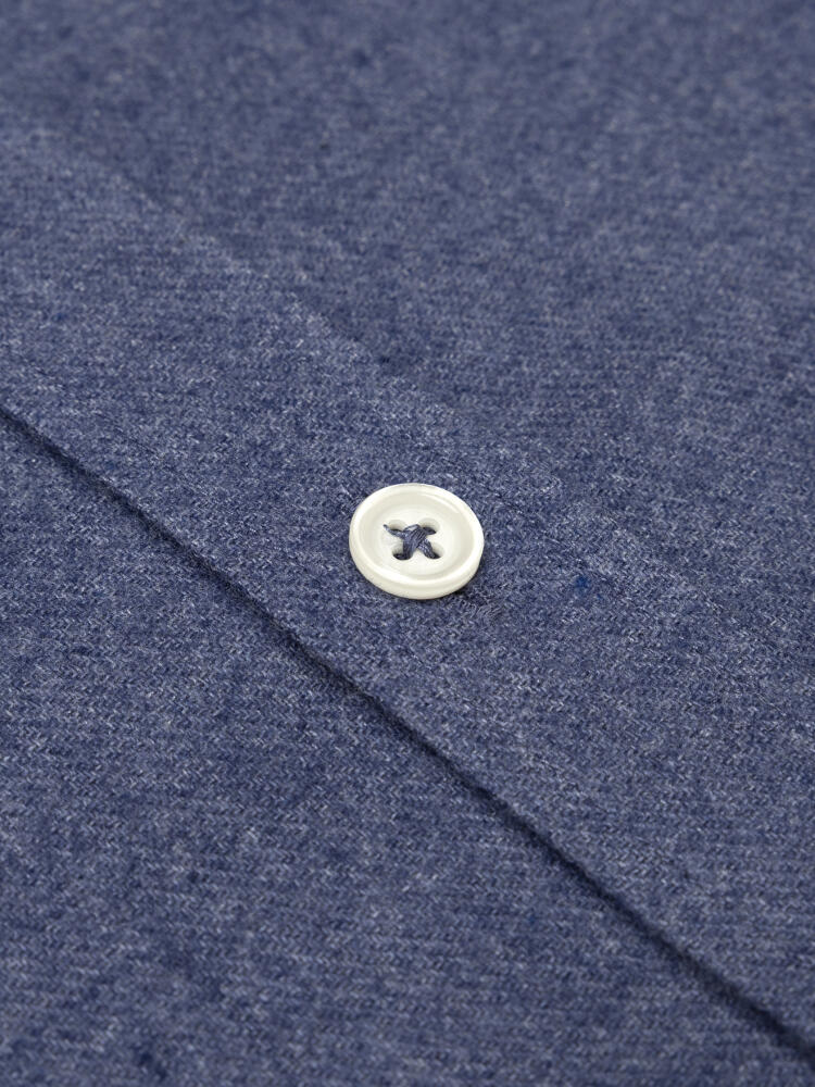 Storm blue flannel slim fit shirt