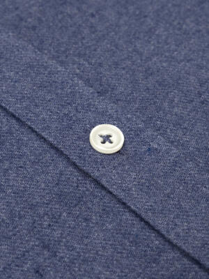 Storm blue flannel slim fit shirt