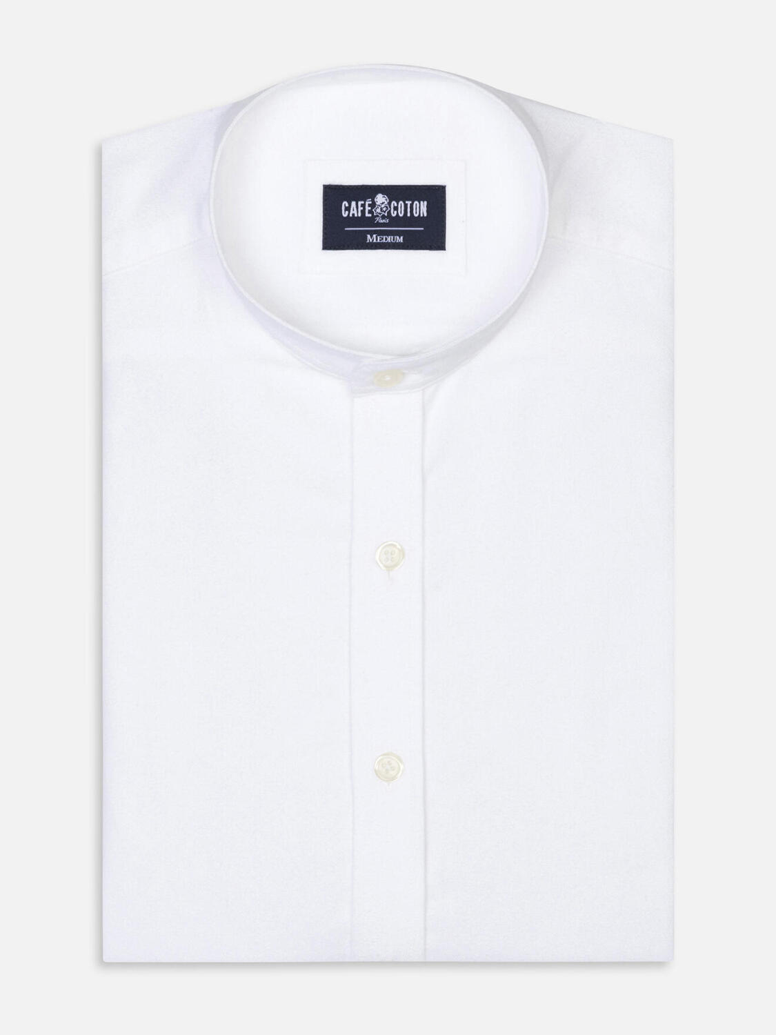 Vils white brushed oxford slim fit shirt