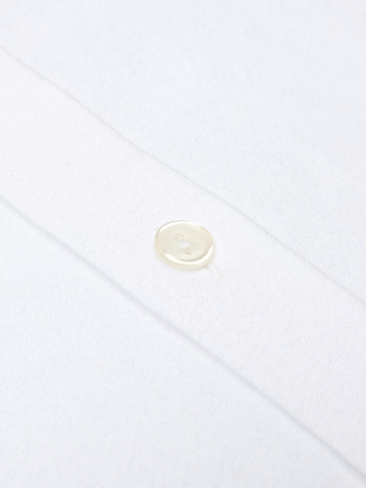 Vils white brushed oxford slim fit shirt