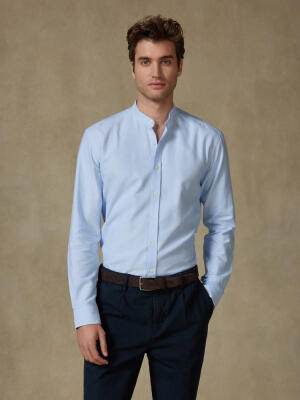 Vils sky brushed oxford slim fit shirt