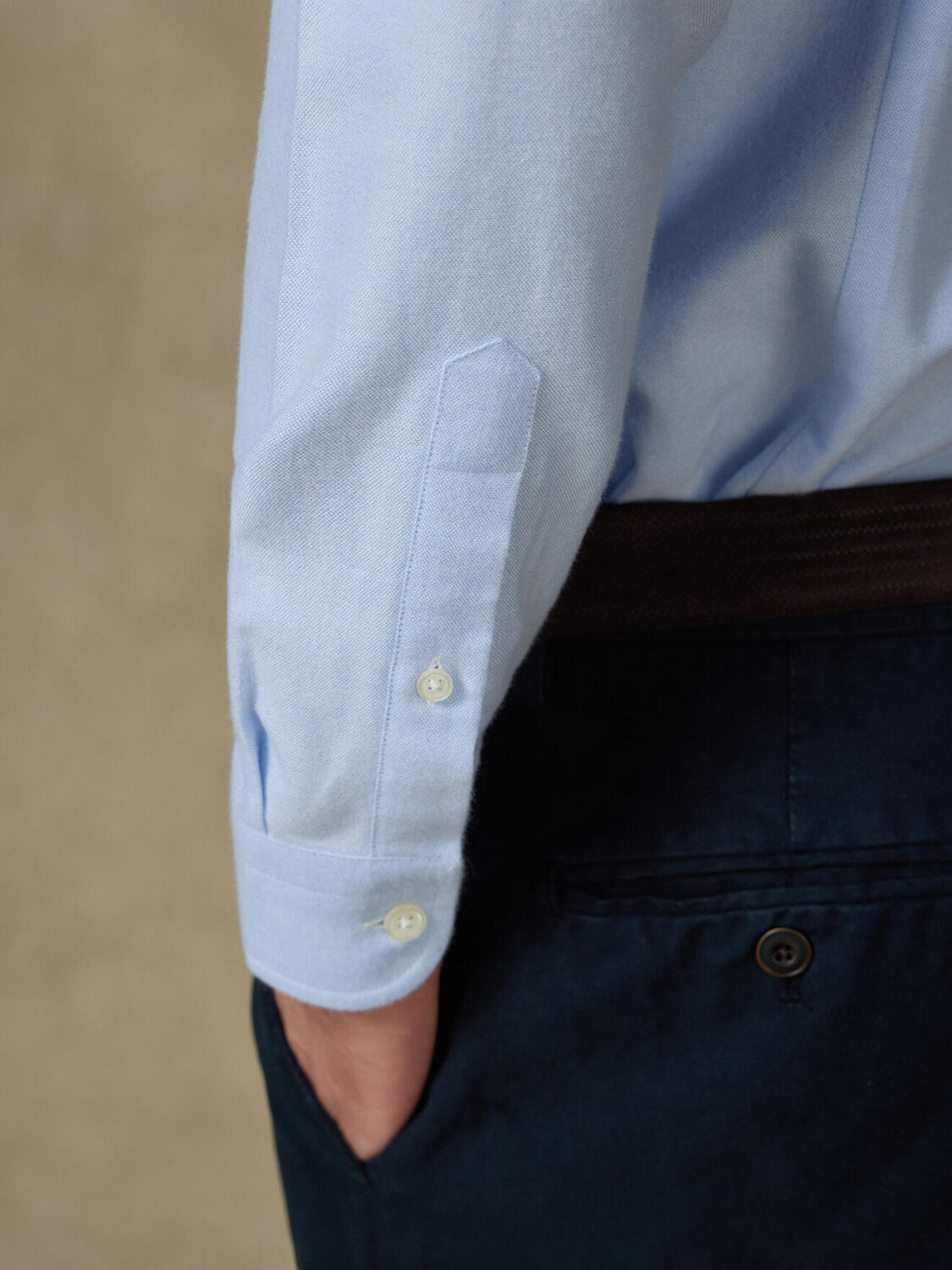 Vils sky brushed oxford slim fit shirt