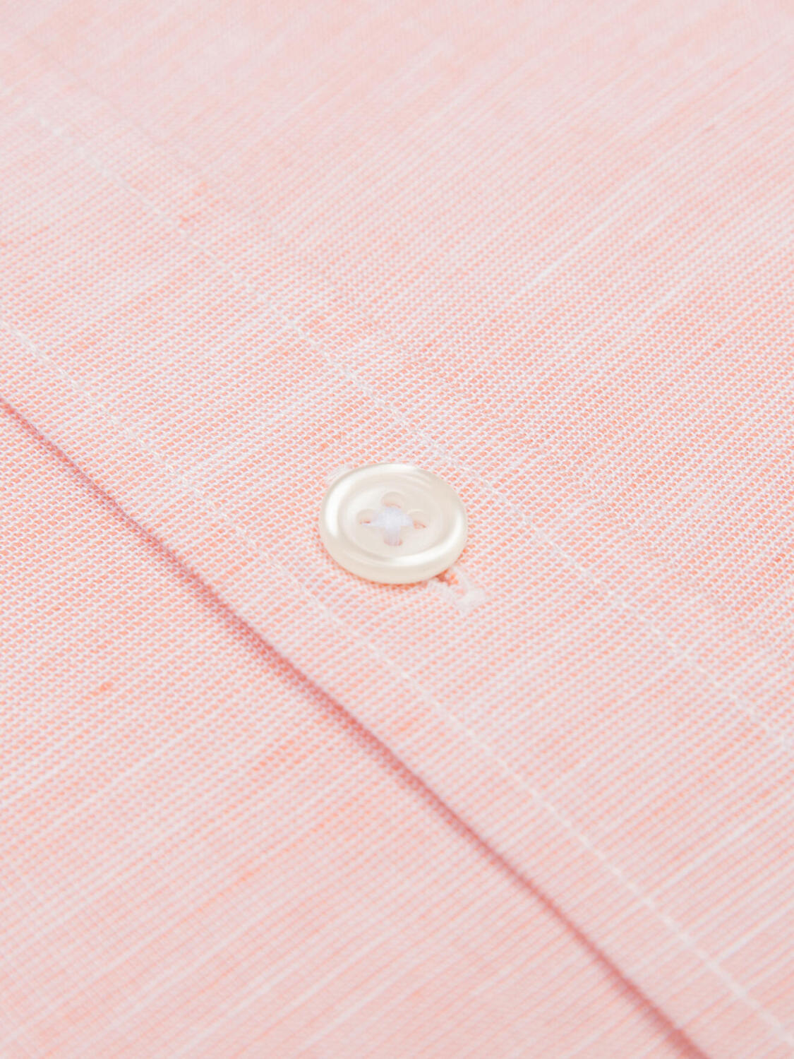 Camicia slim con collo alla coreana Wayne in lino arancione