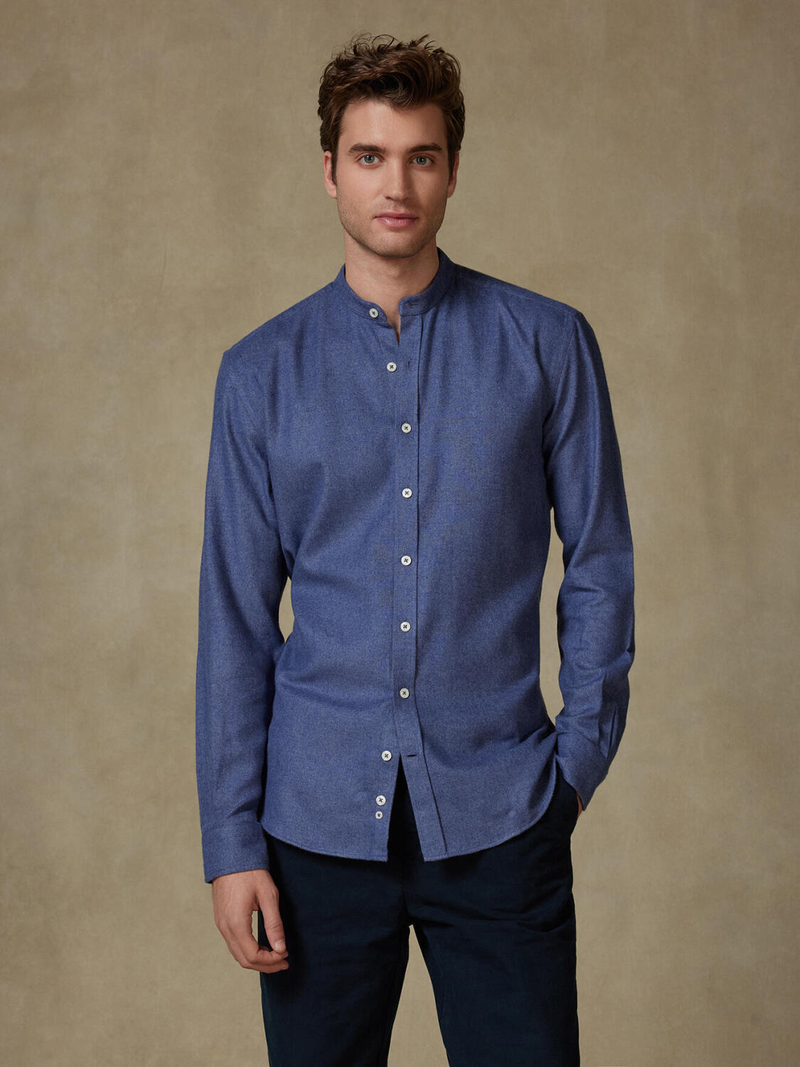 Storm blue flannel shirt