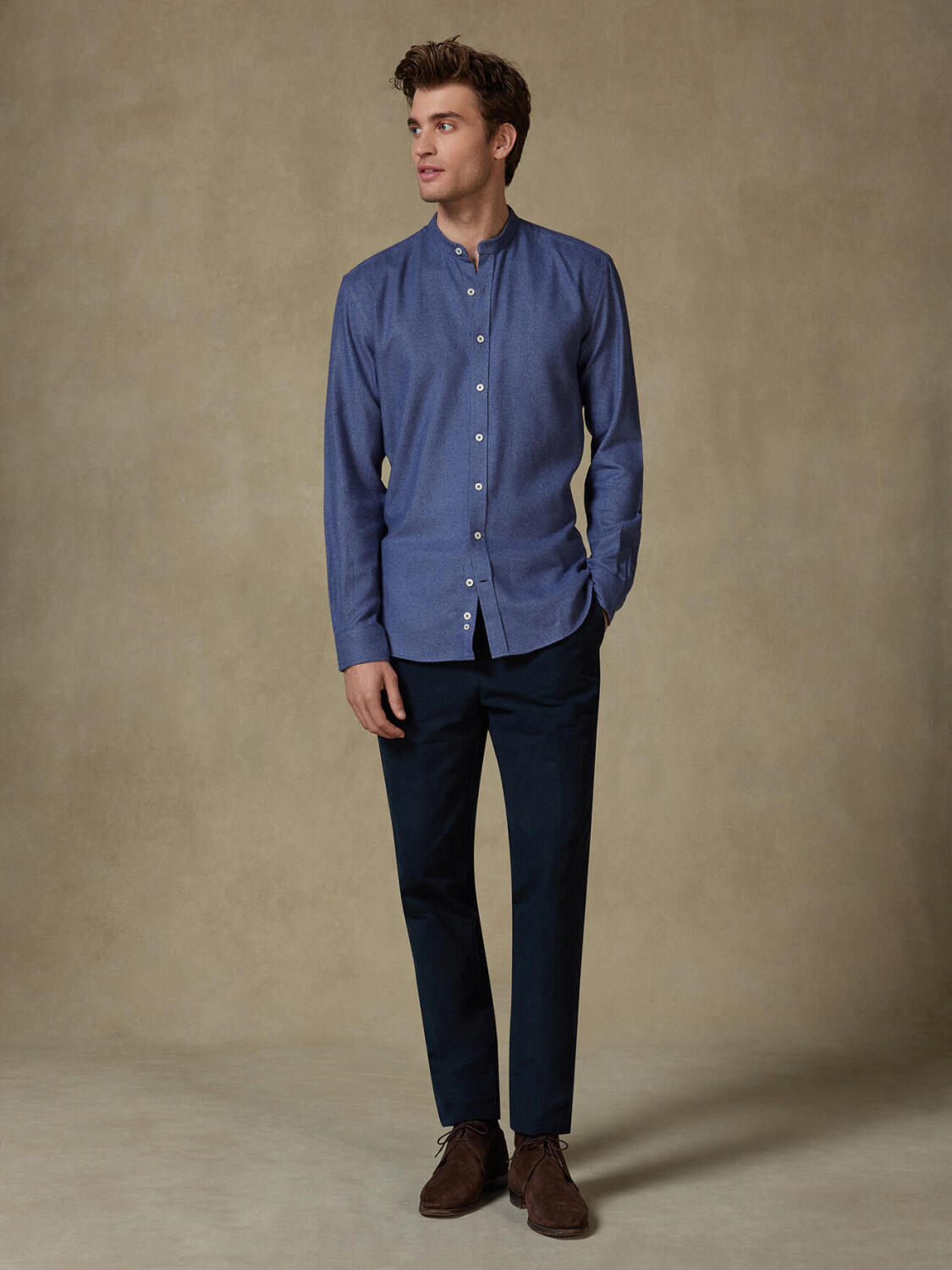 Storm blue flannel shirt