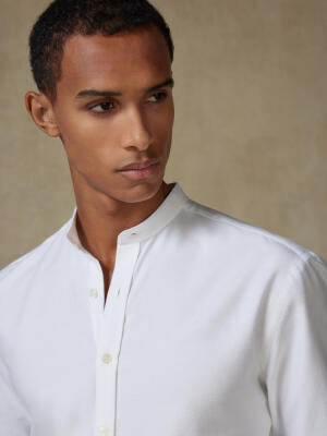Vils white brushed oxford shirt