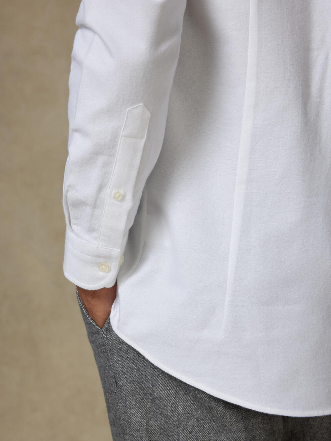 Vils white brushed oxford shirt