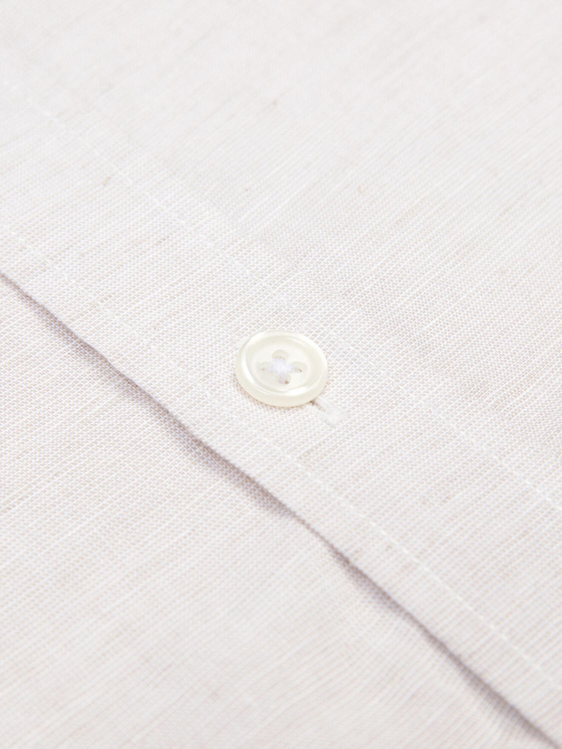 Chemise col mao Wayne en lin sable