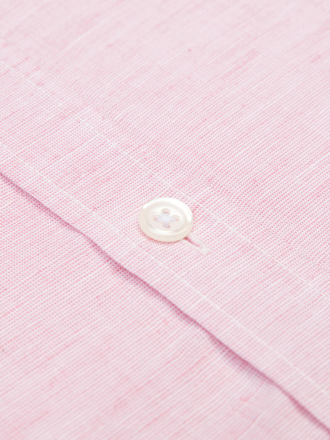 Wayne pink mandarin collar linen shirt