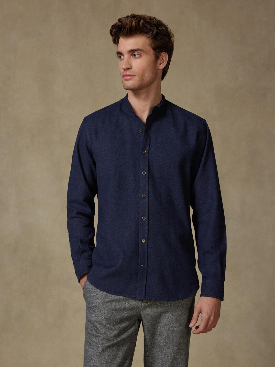 Wessow navy flannel shirt