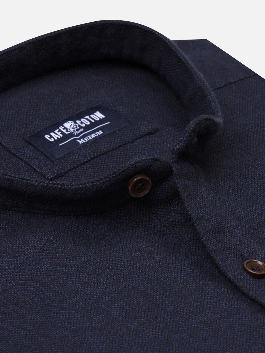 Wessow navy flannel shirt