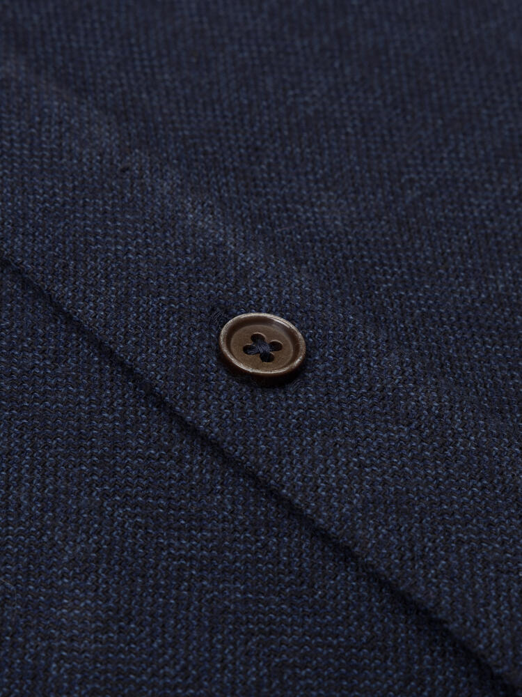 Camicia Wessow in flanella blu navy